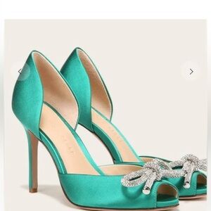 Veronica Beard Emerald Gadot Bow Dress Heels Size 6